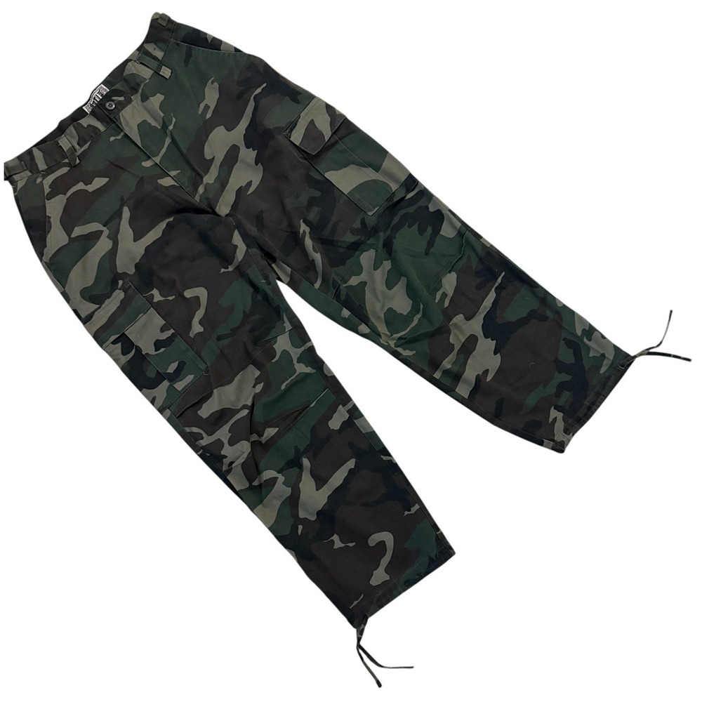Beyond The Limit BTL Pants Mens 36x30 Cargo Camo Tactical Baggy Military Tie Hem